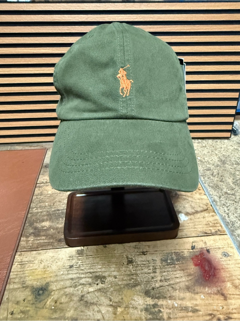Ralph Lauren Green Baseball Cap with Gold Pony